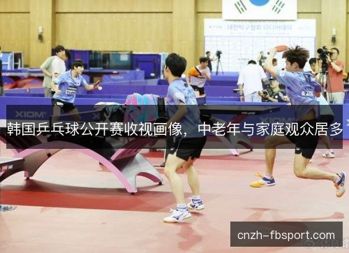 韩国乒乓球公开赛收视画像，中老年与家庭观众居多